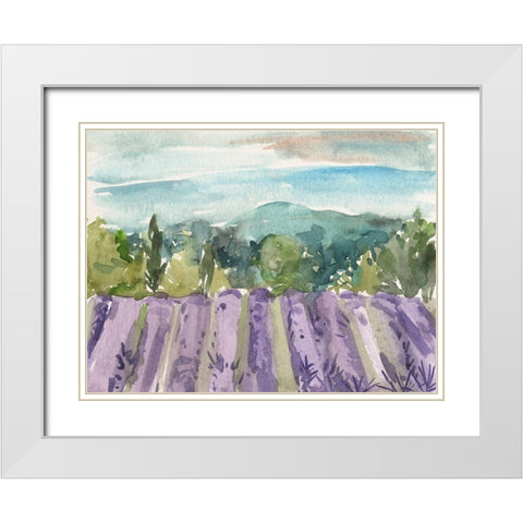 Watercolor Views III White Modern Wood Framed Art Print with Double Matting by Wang, Melissa