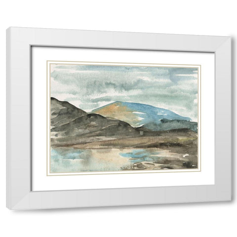 Watercolor Views VII White Modern Wood Framed Art Print with Double Matting by Wang, Melissa