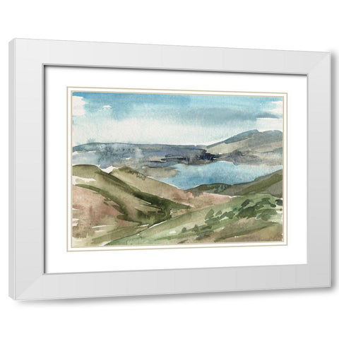 Watercolor Views VIII White Modern Wood Framed Art Print with Double Matting by Wang, Melissa