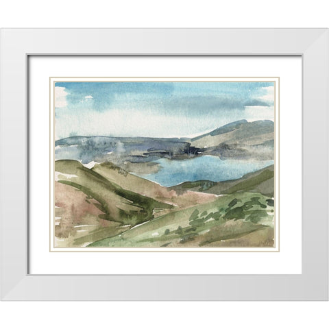 Watercolor Views VIII White Modern Wood Framed Art Print with Double Matting by Wang, Melissa