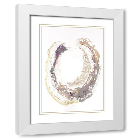 Flourite I White Modern Wood Framed Art Print with Double Matting by Lam, Vanna