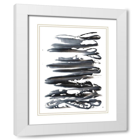 Tungsten II White Modern Wood Framed Art Print with Double Matting by Lam, Vanna