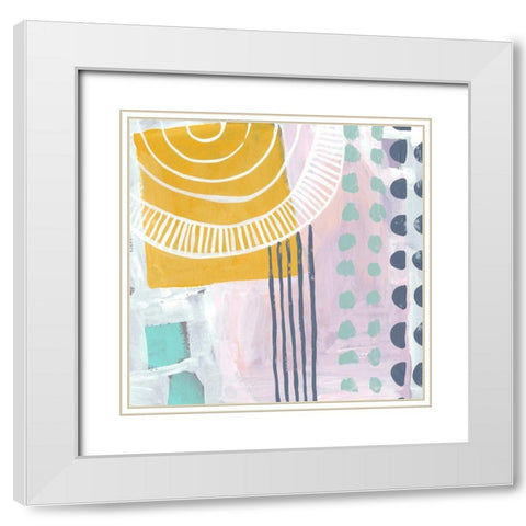 Lollipop Abstract I White Modern Wood Framed Art Print with Double Matting by Zarris, Chariklia