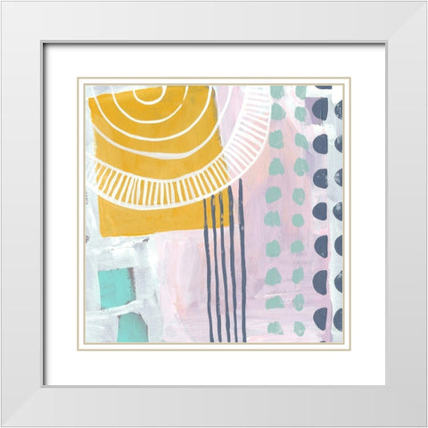 Lollipop Abstract I White Modern Wood Framed Art Print with Double Matting by Zarris, Chariklia
