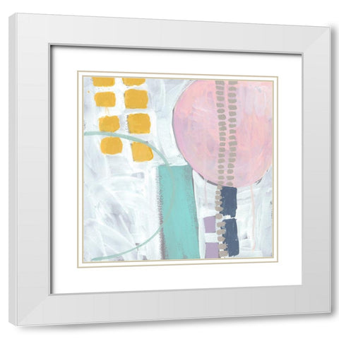 Lollipop Abstract IV White Modern Wood Framed Art Print with Double Matting by Zarris, Chariklia