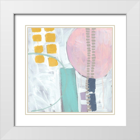 Lollipop Abstract IV White Modern Wood Framed Art Print with Double Matting by Zarris, Chariklia