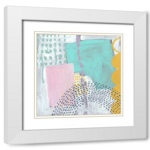 Lollipop Abstract VI White Modern Wood Framed Art Print with Double Matting by Zarris, Chariklia