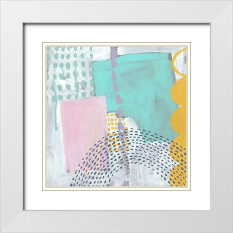 Lollipop Abstract VI White Modern Wood Framed Art Print with Double Matting by Zarris, Chariklia