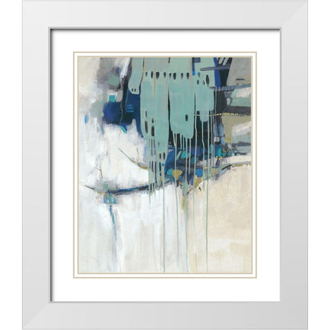 Molten I White Modern Wood Framed Art Print with Double Matting by OToole, Tim