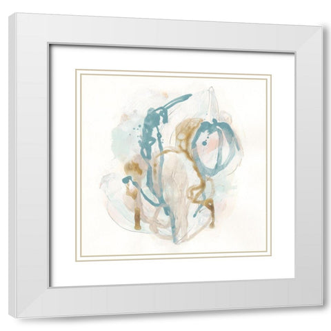 Patina Gesture II White Modern Wood Framed Art Print with Double Matting by Vess, June Erica
