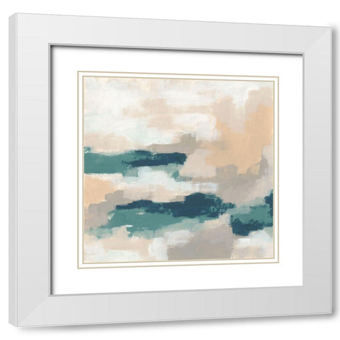 Mesa Mist I White Modern Wood Framed Art Print with Double Matting by Vess, June Erica