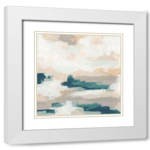 Mesa Mist II White Modern Wood Framed Art Print with Double Matting by Vess, June Erica