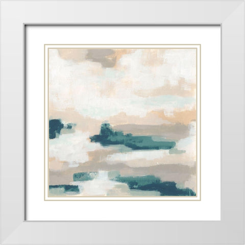 Mesa Mist II White Modern Wood Framed Art Print with Double Matting by Vess, June Erica