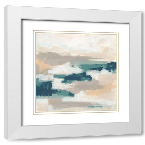 Mesa Mist III White Modern Wood Framed Art Print with Double Matting by Vess, June Erica