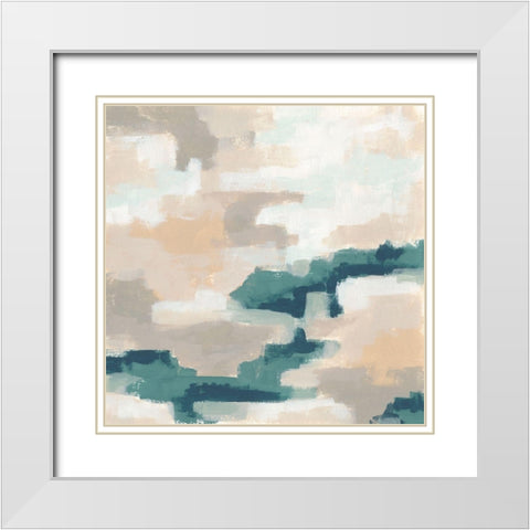 Mesa Mist IV White Modern Wood Framed Art Print with Double Matting by Vess, June Erica