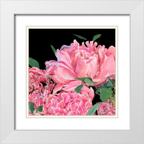 Springtime Fragrance I White Modern Wood Framed Art Print with Double Matting by Wang, Melissa