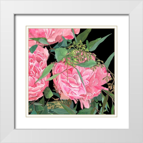 Springtime Fragrance II White Modern Wood Framed Art Print with Double Matting by Wang, Melissa