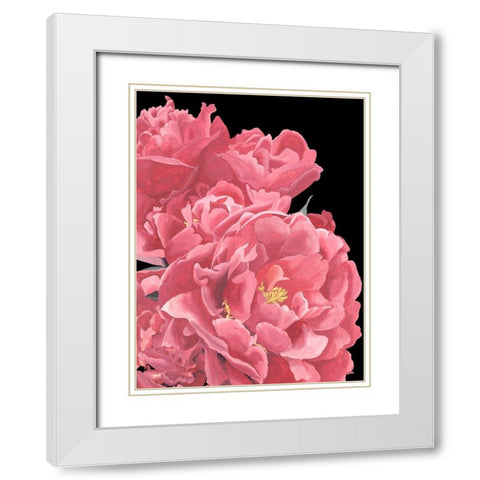 Peonies of My Heart I White Modern Wood Framed Art Print with Double Matting by Wang, Melissa