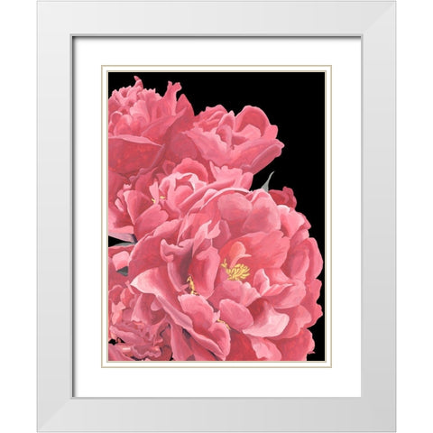 Peonies of My Heart I White Modern Wood Framed Art Print with Double Matting by Wang, Melissa