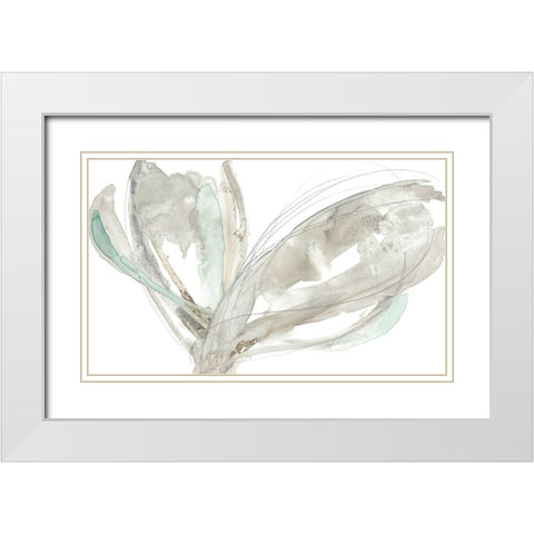 Petal Vortex II White Modern Wood Framed Art Print with Double Matting by Goldberger, Jennifer
