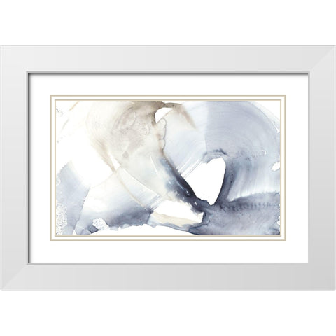 Wave Break II White Modern Wood Framed Art Print with Double Matting by Goldberger, Jennifer