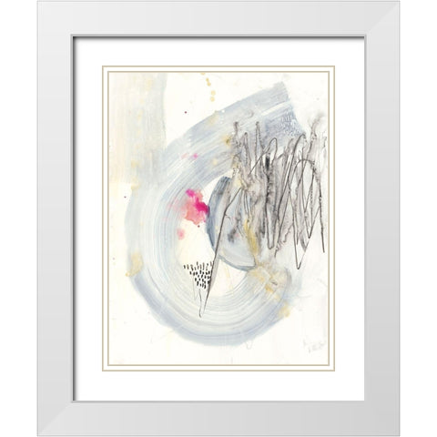Intentions I White Modern Wood Framed Art Print with Double Matting by Goldberger, Jennifer