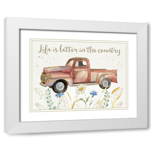 Nostalgic Farm II White Modern Wood Framed Art Print with Double Matting by Maday, Jane