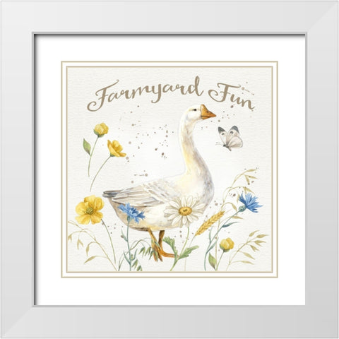 Nostalgic Farm VI White Modern Wood Framed Art Print with Double Matting by Maday, Jane