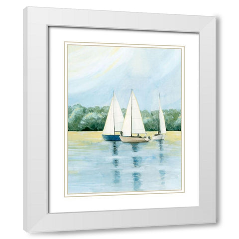 Afternoon Sail I White Modern Wood Framed Art Print with Double Matting by Popp, Grace