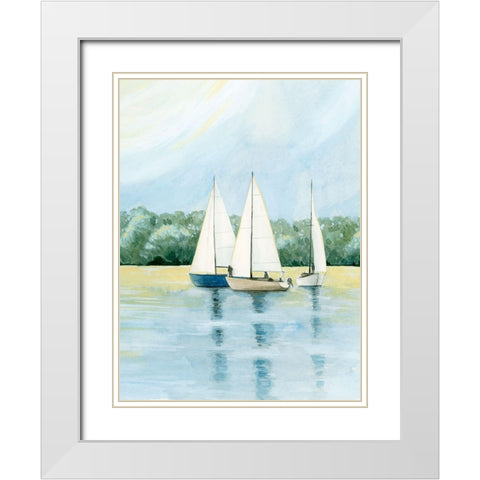 Afternoon Sail I White Modern Wood Framed Art Print with Double Matting by Popp, Grace