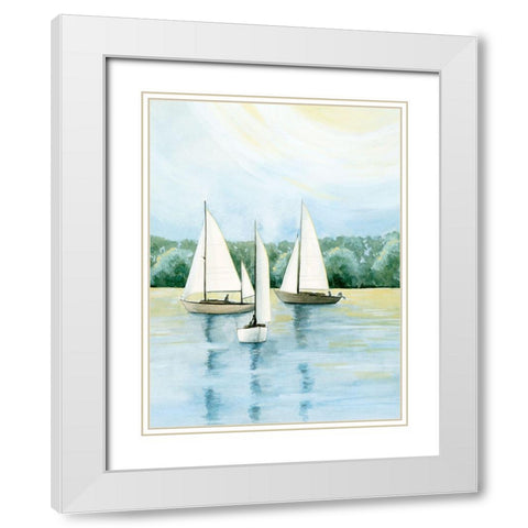Afternoon Sail II White Modern Wood Framed Art Print with Double Matting by Popp, Grace