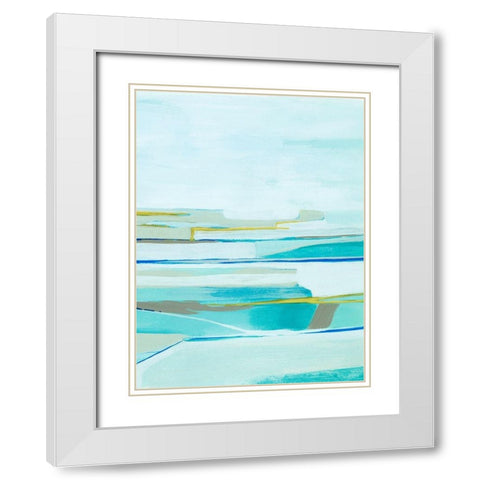 Seafarers Layers I White Modern Wood Framed Art Print with Double Matting by Popp, Grace
