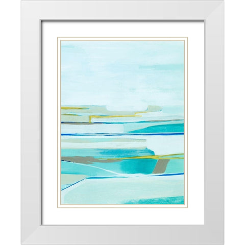 Seafarers Layers I White Modern Wood Framed Art Print with Double Matting by Popp, Grace