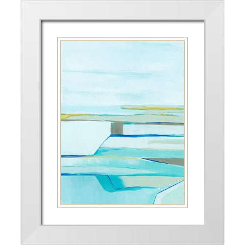 Seafarers Layers II White Modern Wood Framed Art Print with Double Matting by Popp, Grace
