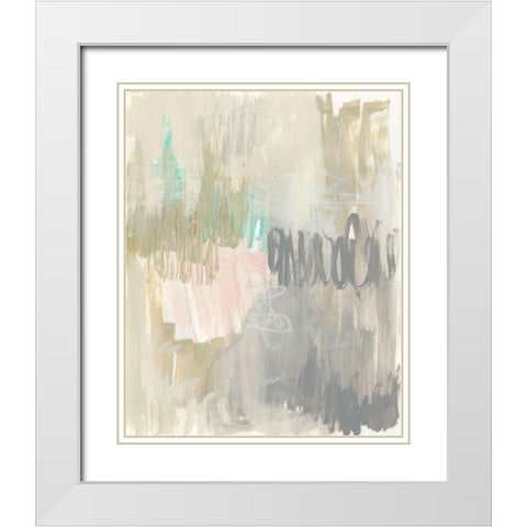 Whimsical Gestures I White Modern Wood Framed Art Print with Double Matting by Goldberger, Jennifer