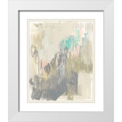 Whimsical Gestures II White Modern Wood Framed Art Print with Double Matting by Goldberger, Jennifer