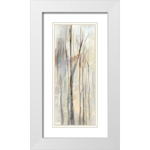 Wispy Birches I White Modern Wood Framed Art Print with Double Matting by Goldberger, Jennifer