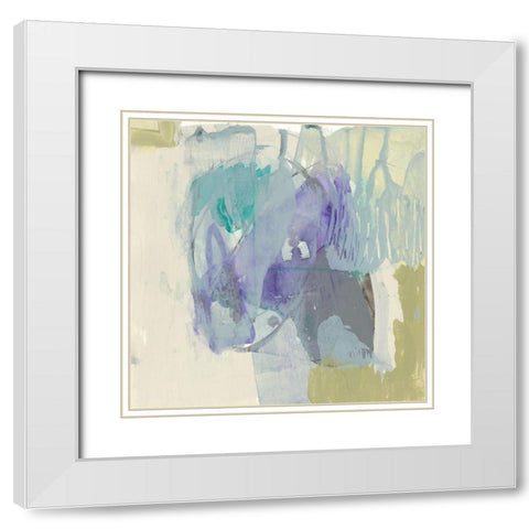 Pastel Composition I White Modern Wood Framed Art Print with Double Matting by Goldberger, Jennifer