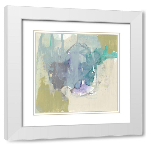 Pastel Composition II White Modern Wood Framed Art Print with Double Matting by Goldberger, Jennifer
