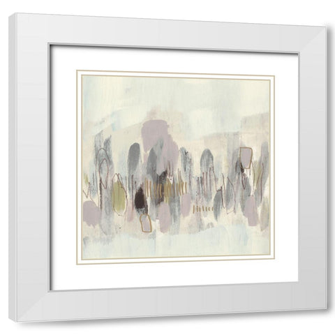 Neutral Shapes II White Modern Wood Framed Art Print with Double Matting by Goldberger, Jennifer