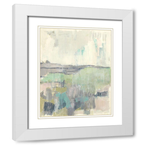 Pastel Love I White Modern Wood Framed Art Print with Double Matting by Goldberger, Jennifer