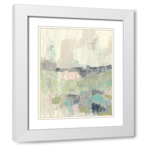 Pastel Love II White Modern Wood Framed Art Print with Double Matting by Goldberger, Jennifer
