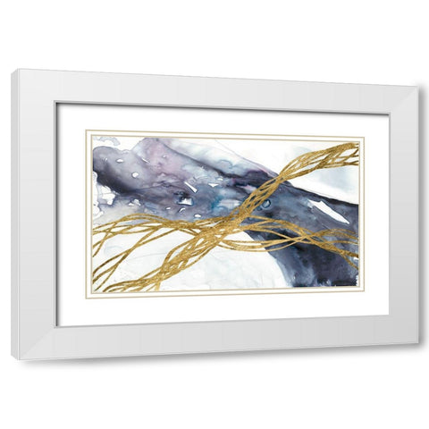 Agate Wave III White Modern Wood Framed Art Print with Double Matting by Goldberger, Jennifer