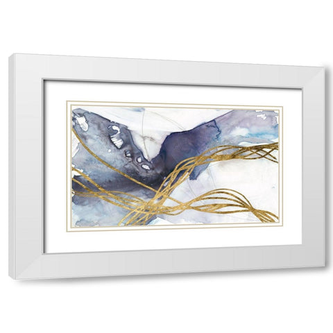 Agate Wave IV White Modern Wood Framed Art Print with Double Matting by Goldberger, Jennifer
