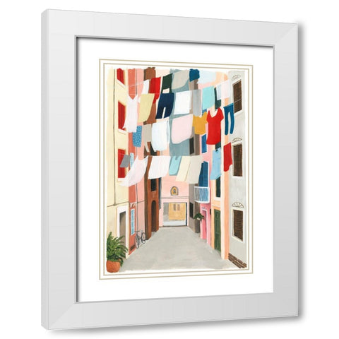 Laundry Day II White Modern Wood Framed Art Print with Double Matting by Popp, Grace