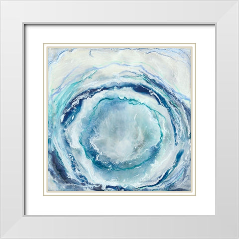Ocean Eye I White Modern Wood Framed Art Print with Double Matting by Stramel, Renee W.