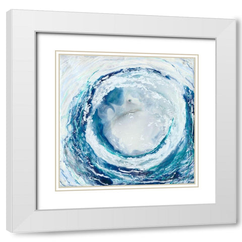Ocean Eye II White Modern Wood Framed Art Print with Double Matting by Stramel, Renee W.