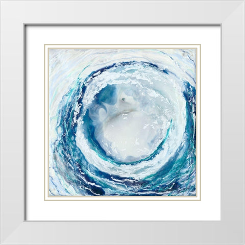 Ocean Eye II White Modern Wood Framed Art Print with Double Matting by Stramel, Renee W.