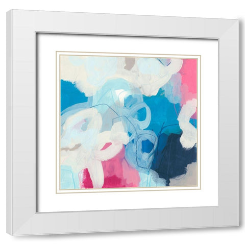 Electron I White Modern Wood Framed Art Print with Double Matting by Vess, June Erica