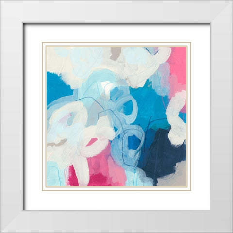 Electron I White Modern Wood Framed Art Print with Double Matting by Vess, June Erica
